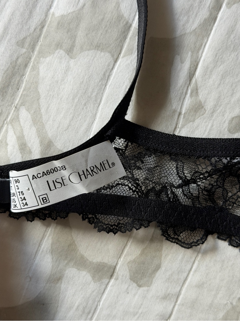 Lise Charmel Soir de Venise Full Cup Bra in Noir  Diamant (Black) - Picture 7 of 7
